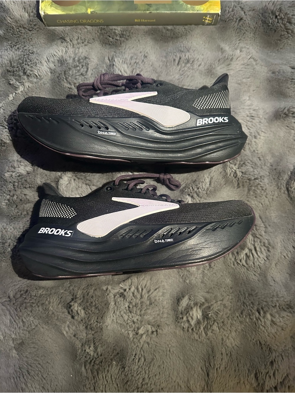 Brooks Women's Black and Light Pink Running Shoes